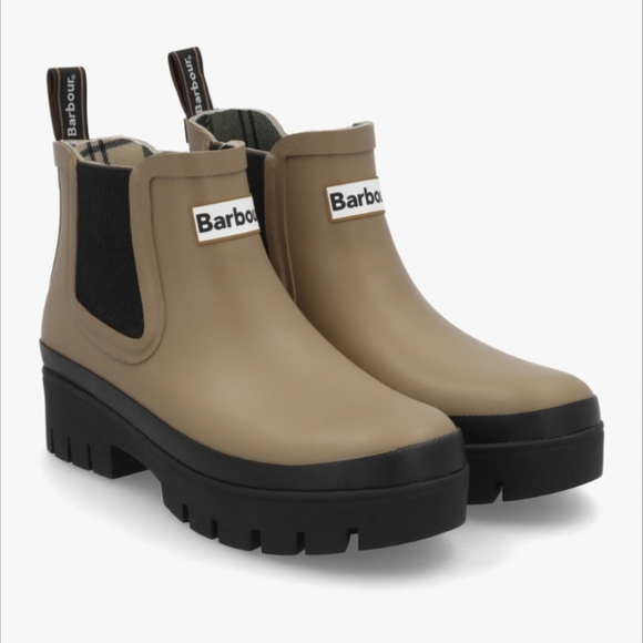 Barbour Women's Brown and Black Rain Boots - Picture 1 of 2